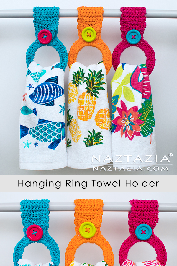 Crochet Hanging Ring Towel Holder