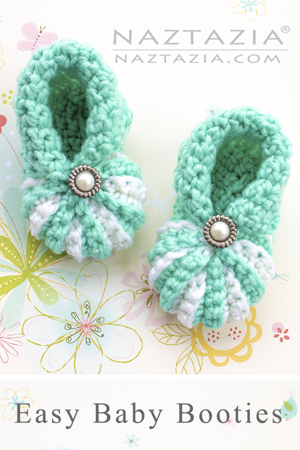 How to Crochet Simple Baby Booties Naztazia