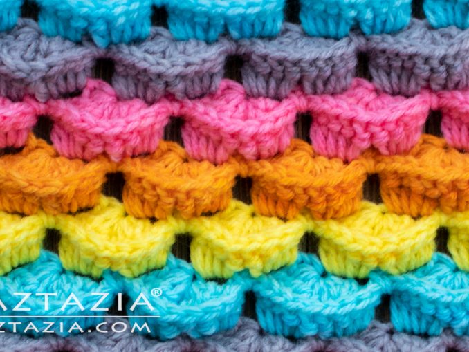 Tunisian Crochet Shell Stitch - Naztazia