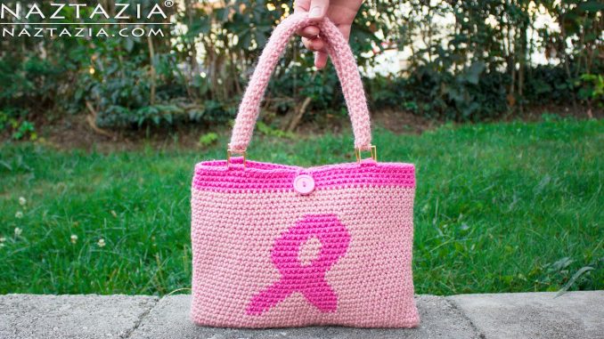 My Easy Crochet Bag PDF pattern and Free Breast Cancer Awareness Ribbon Basket PDF pattern