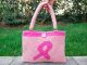Crochet Pink Awareness Ribbon Purse Handbag for Breast Cancer