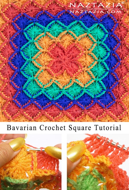 How to Bavarian Crochet a Square Naztazia