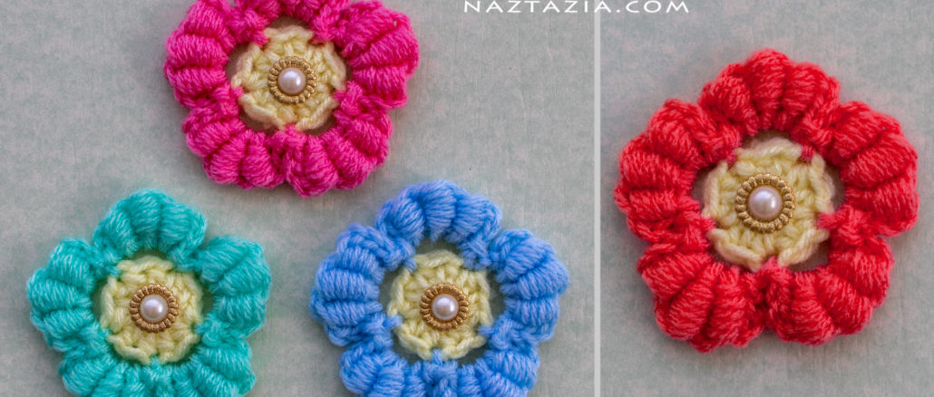 Bullion Stitch Flower Crochet Pattern Tutorial