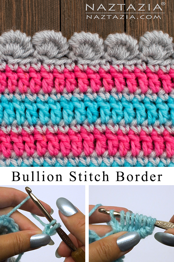 Download How to Crochet Bullion Stitch Border - Naztazia