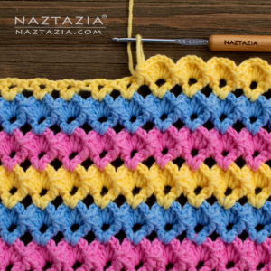 How to Crochet 3D Shell Stitch - Naztazia