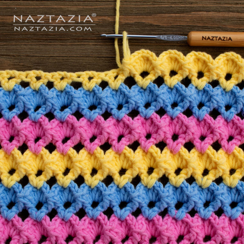 How to Crochet 3D Shell Stitch - Naztazia