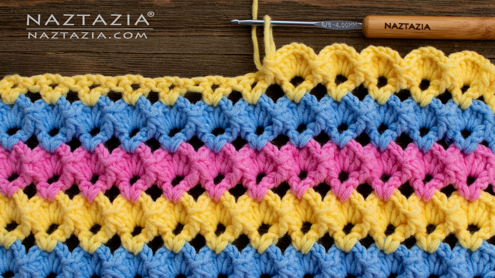 How to Crochet 3D Shell Stitch - Naztazia