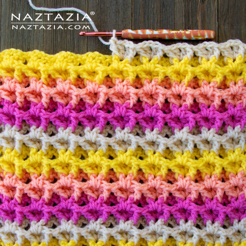 Crochet 3D V Stitch Naztazia