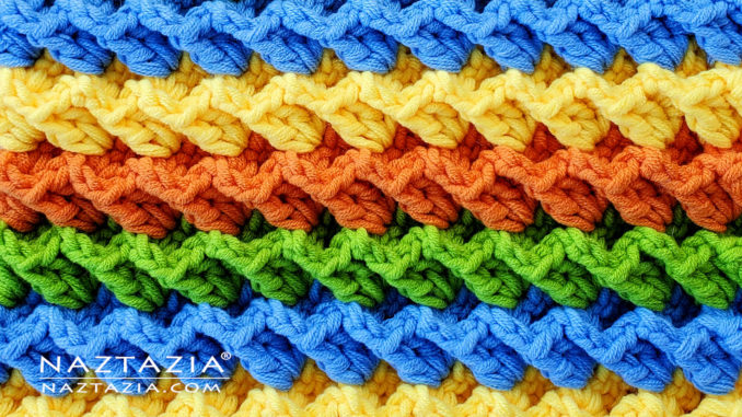Crochet 3D Wave Stitch Pattern and Tutorial