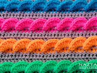 Crochet 3D Wavy Shell Stitch Pattern and Video by Donna Wolfe from Naztazia