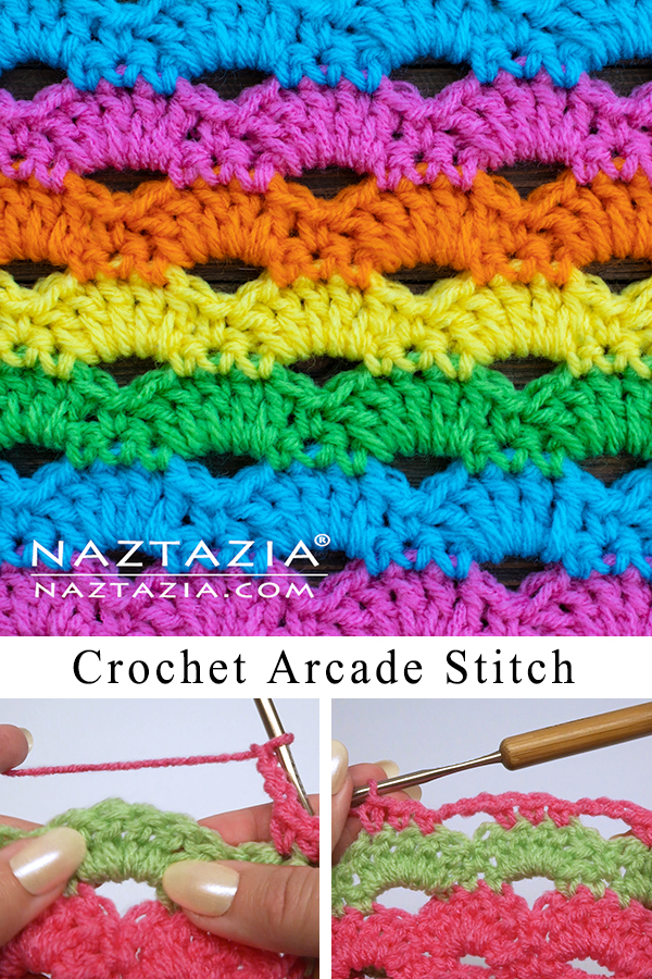Crochet Arcade Stitch also called Crochet Arch Stitch