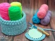 Crochet Basket with Wooden Base by Donna Wolfe from Naztazia