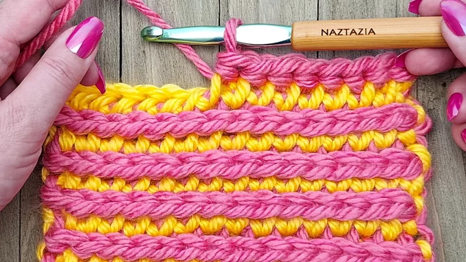 Crochet Brioche Stitch Pattern by Donna Wolfe from Naztazia