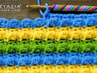 Crochet Bubble Stitch Design How to Video Tutorial and Written Pattern