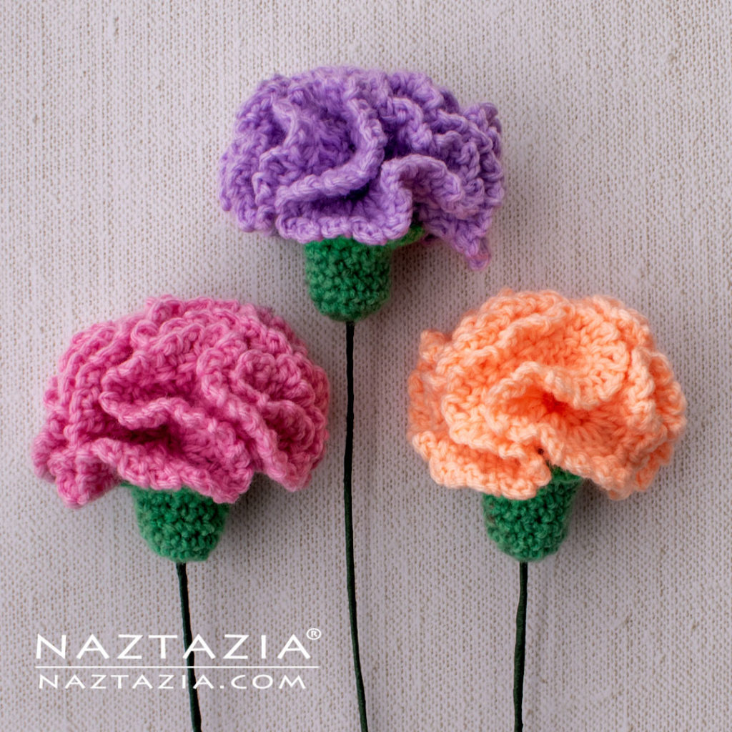 How to Crochet a Carnation Flower for a Bouquet