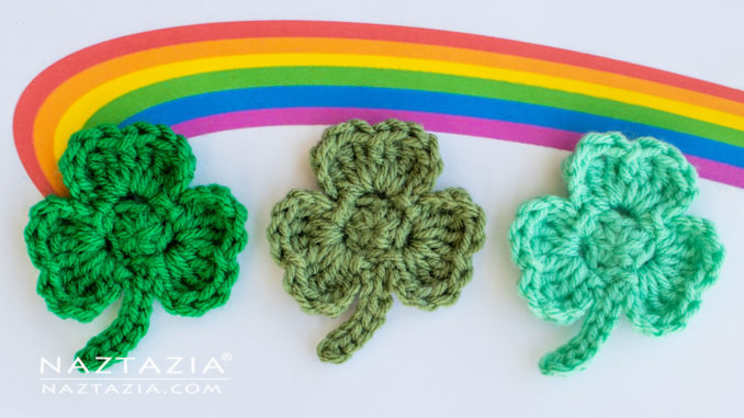Crochet Clover Shamrock for St Patricks Day