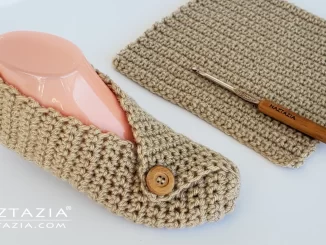 Crochet Crossover Slippers Written Pattern and Video Tutorial by Donna Wolfe from Naztazia