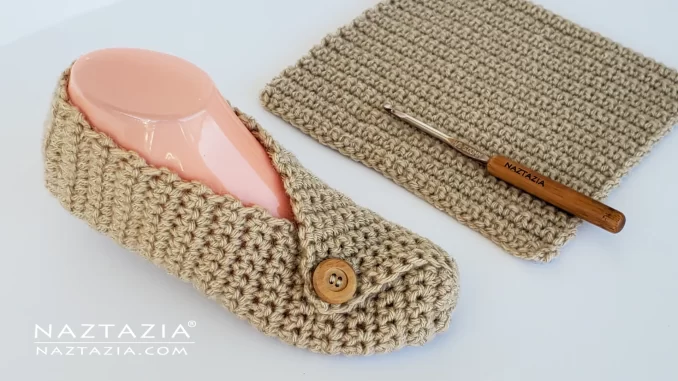 Crochet Crossover Slippers Written Pattern and Video Tutorial by Donna Wolfe from Naztazia