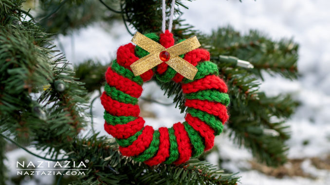 Crochet Curly Wreath Ornament Pattern