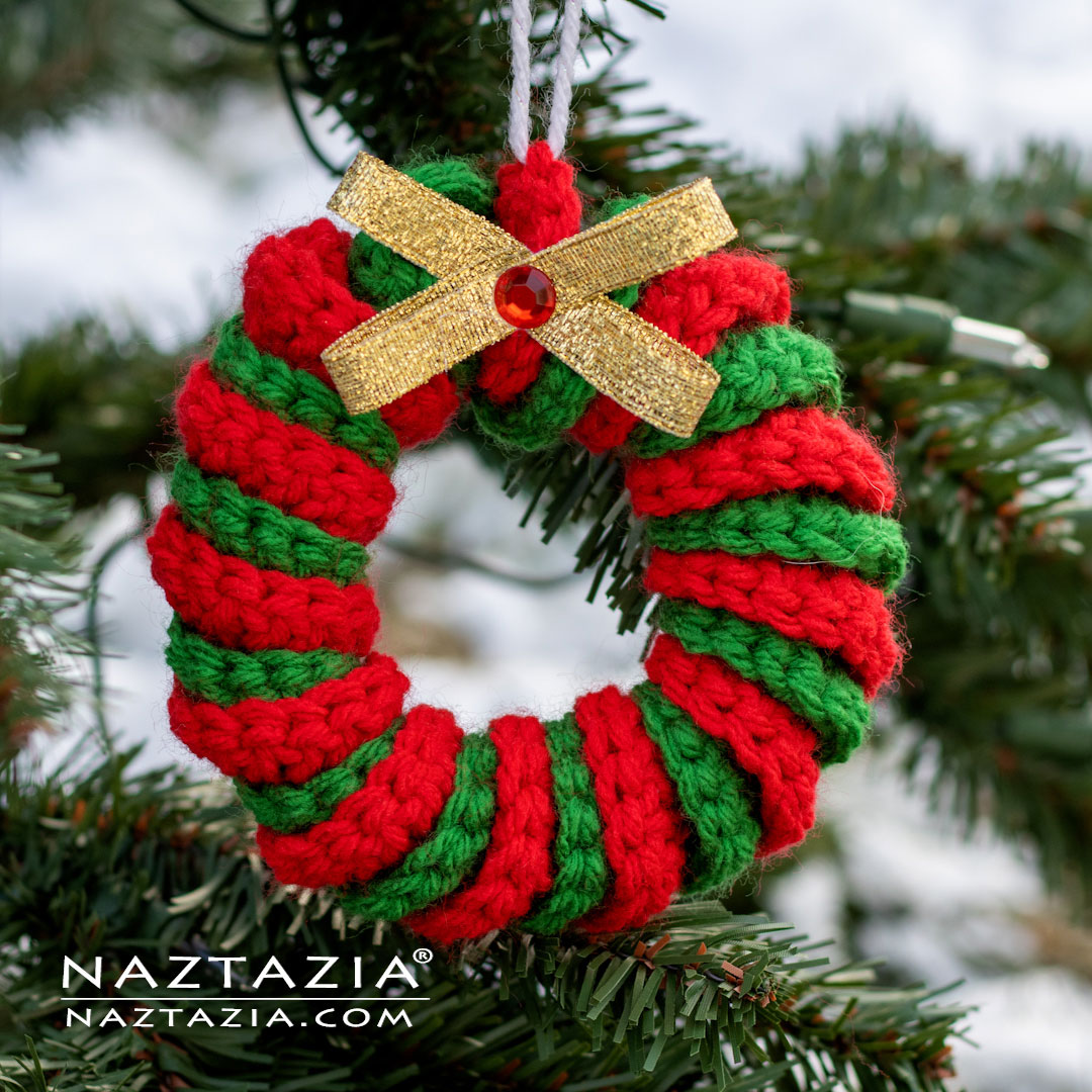 Crochet Curly Wreath Ornament Pattern Naztazia