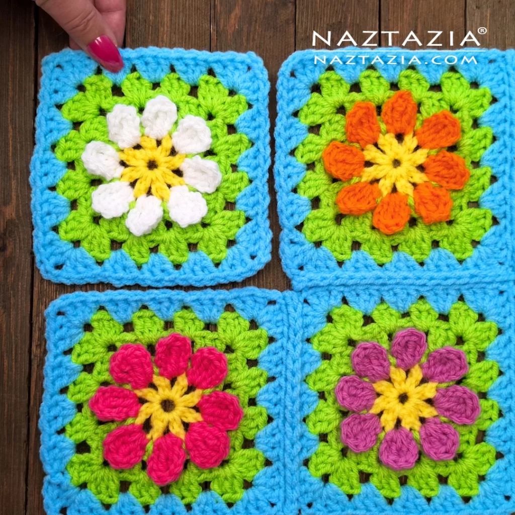 How to Crochet a Daisy Granny Square Pattern