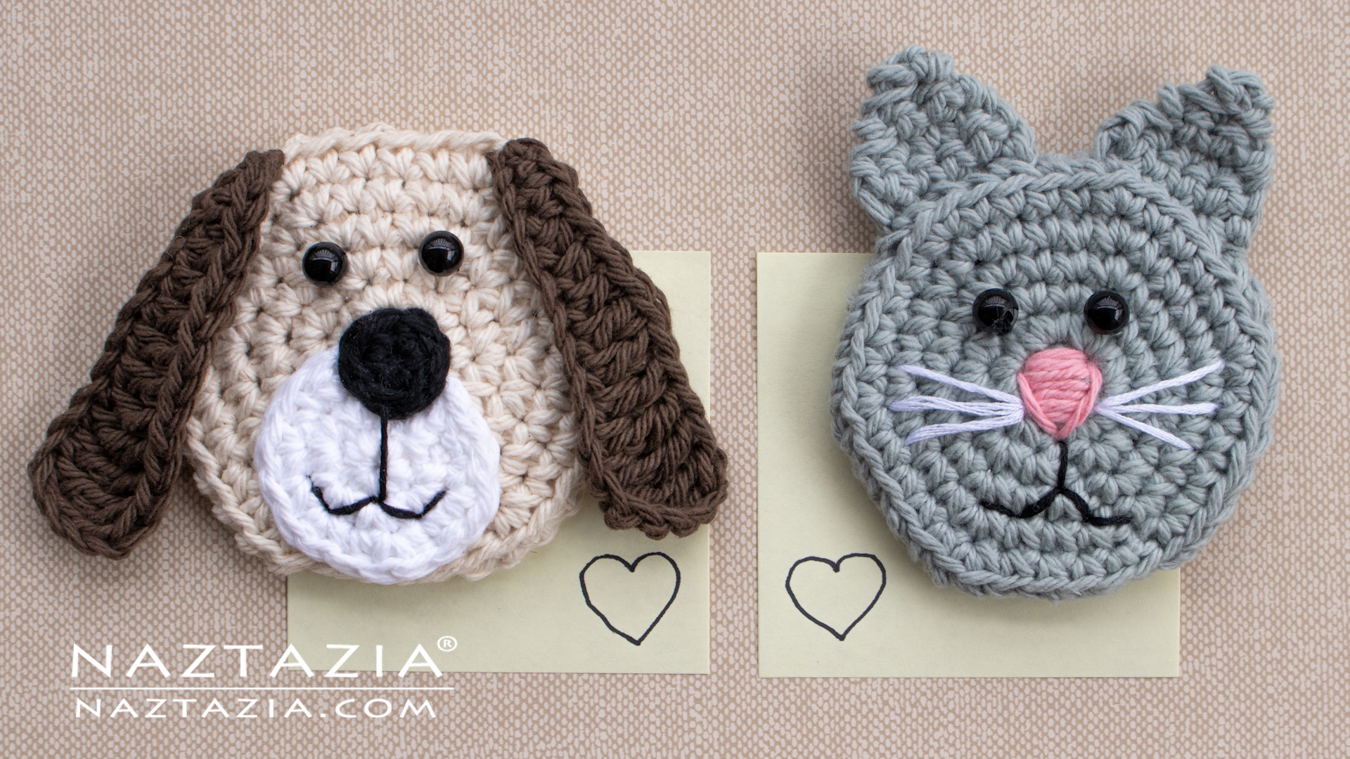 Crochet Dog and Cat Magnet - Naztazia