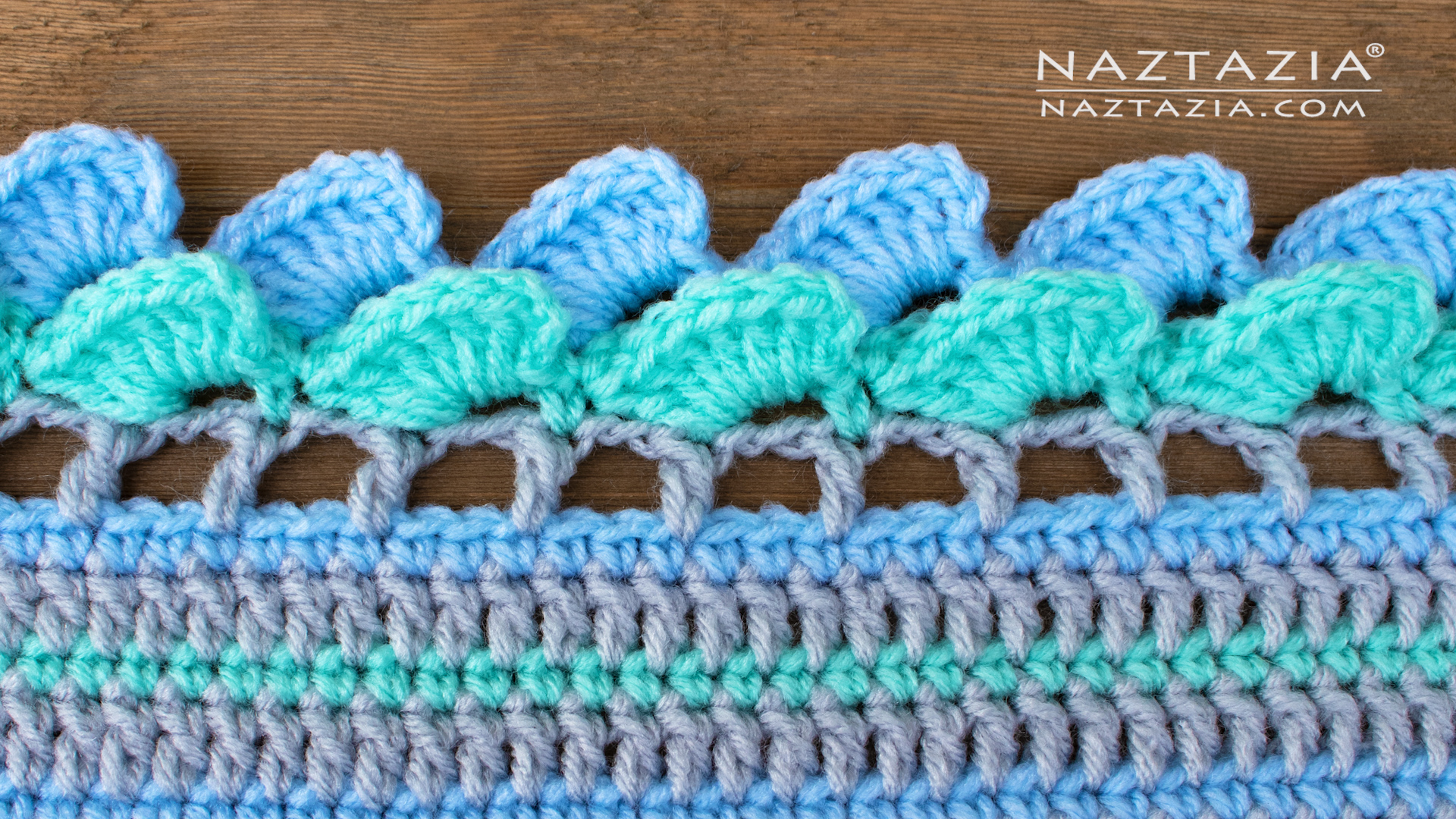 How to Crochet Double Shell Border Edging Naztazia