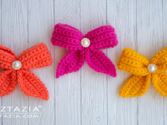 Crochet Easy Bow Tutorial and Pattern