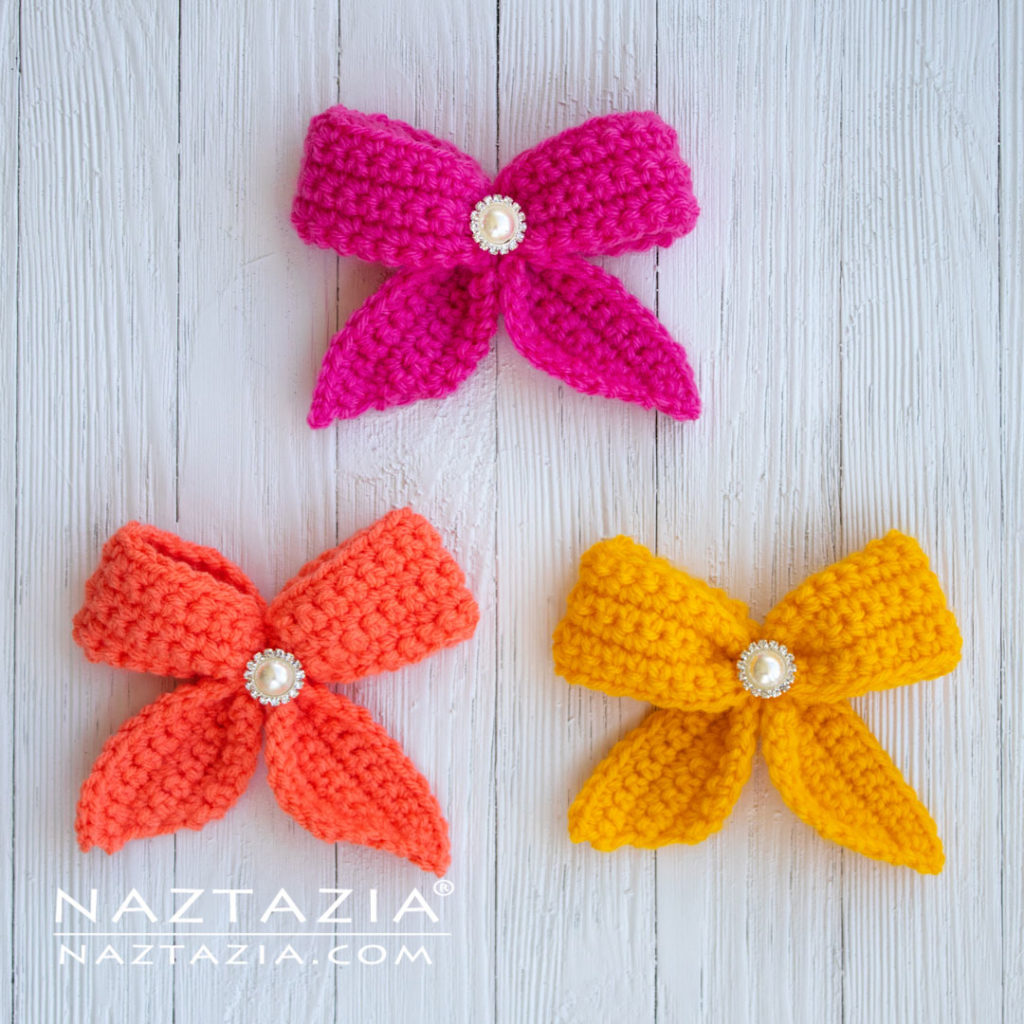 Crochet Easy Bow Tutorial and Pattern