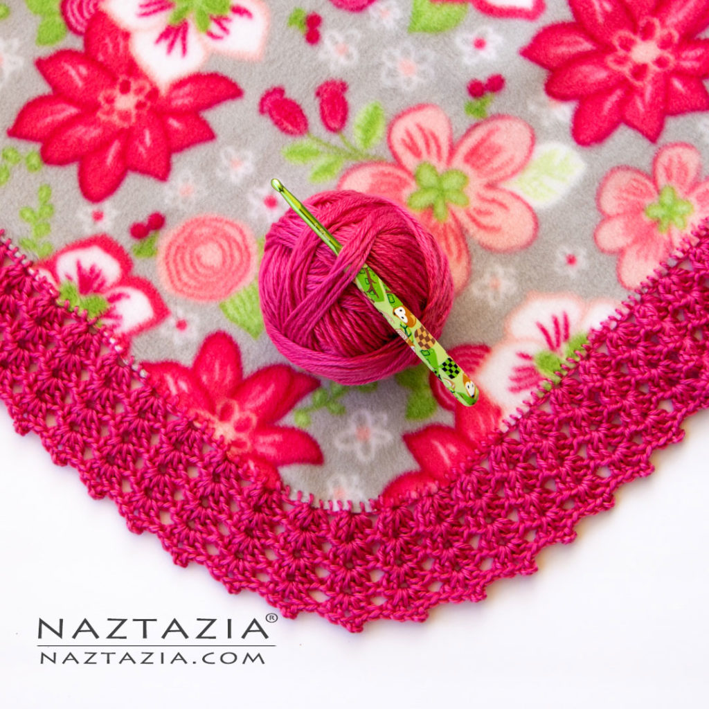 Crochet Edging on Blanket Fabric Tutorial