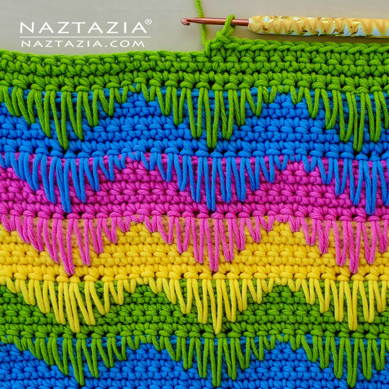 Crochet Extended Ripple Stitch - Naztazia