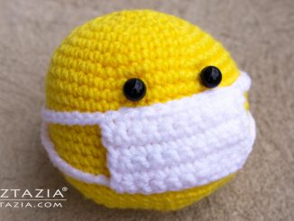 Crochet Face Mask Smiley Ball Emoji