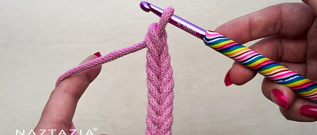 Crochet Fishtail Braid Technique by Donna Wolfe from Naztazia