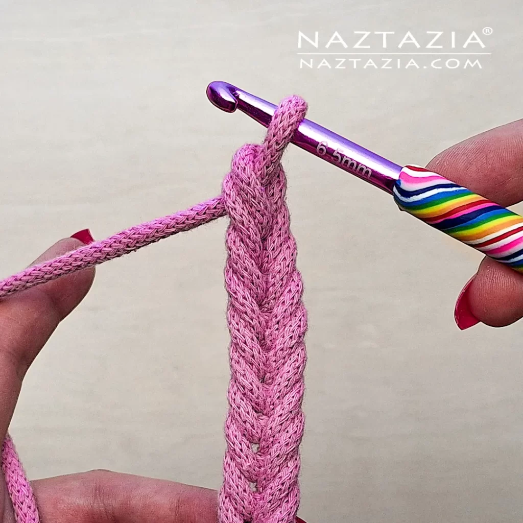 Crochet Fishtail Braid Technique by Donna Wolfe from Naztazia
