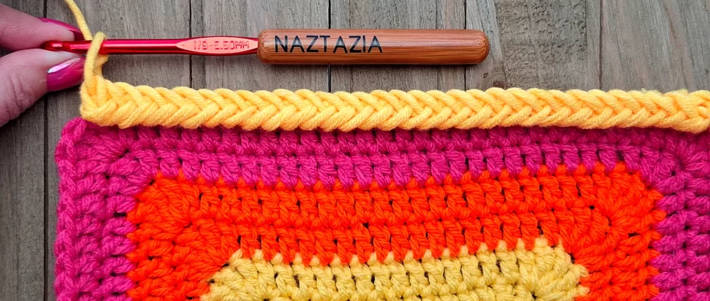 Crochet Fishtail Braid Edge Pattern and Tutorial by Donna Wolfe from Naztazia