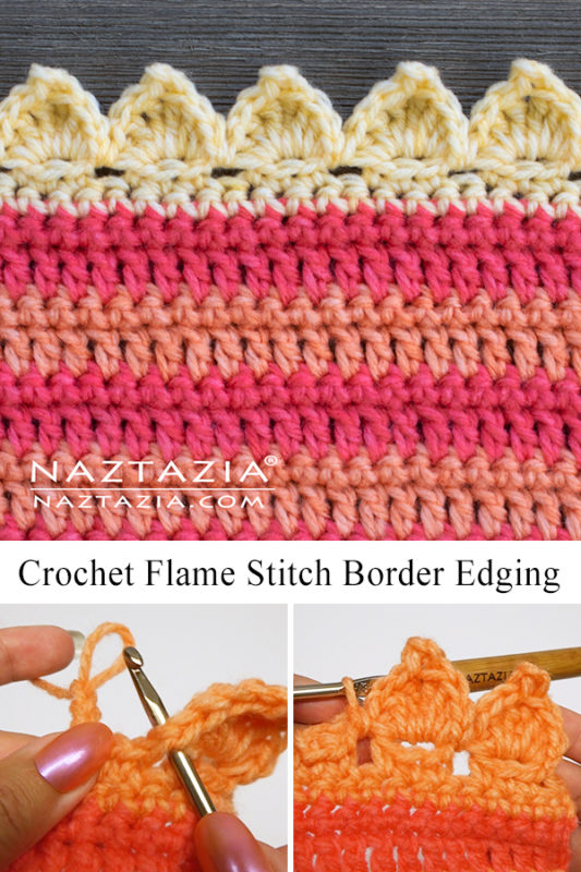 Crochet Flame Stitch Border Edging Naztazia