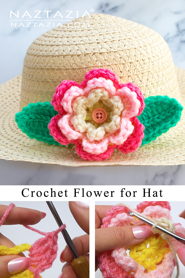 Crochet Flower for a Hat