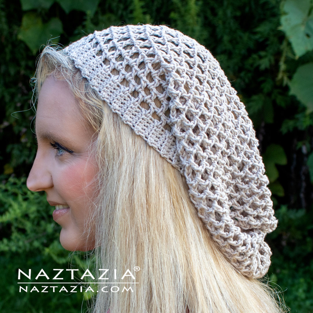 How to Crochet Easy Mesh Hat Naztazia