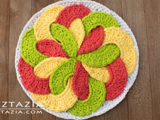 How to Crochet Kitchen Ring Pad to use as a Hot Pad, Potholder, Trivet, and More