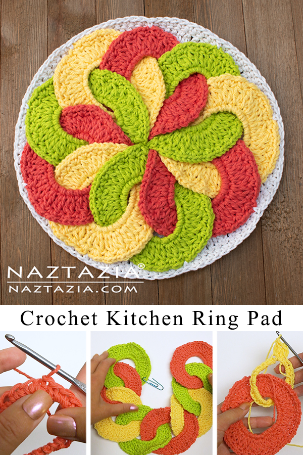 How to Crochet Kitchen Ring Pad - Pot Holder, Hot Pad, Trivet