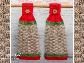 Crochet Kitchen Towel with Topper