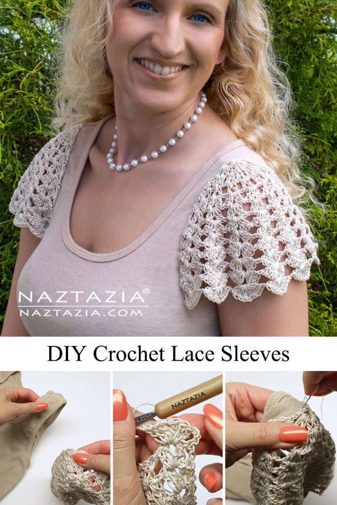 Crochet Lace Sleeves for a Tank Top or Sleeveless Dress