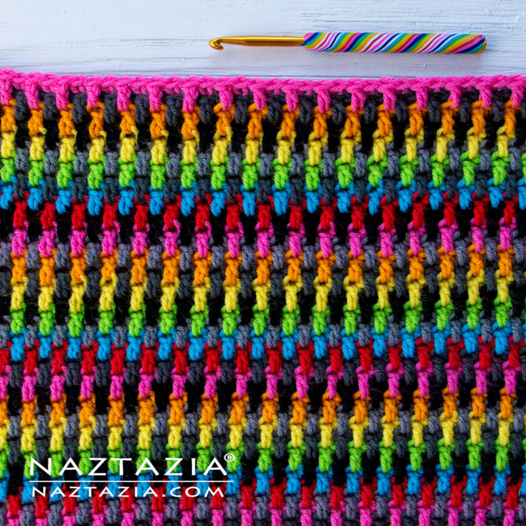 Crochet Mosaic Moss Stitch Tutorial