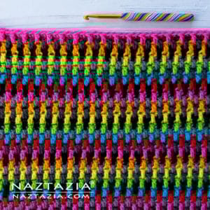 Crochet Mosaic Moss Stitch - Naztazia