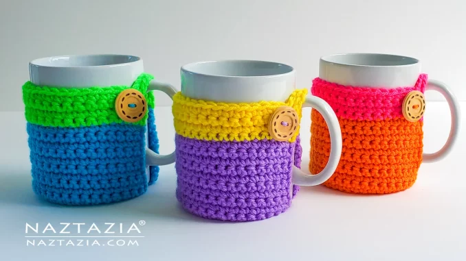 Crochet Mug Cozy How to Video Tutorial and Written Pattern