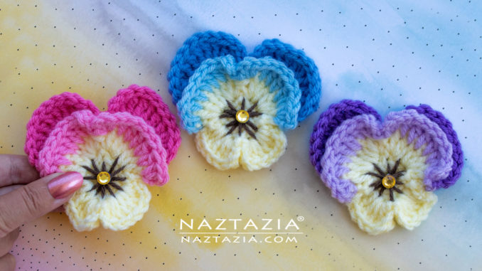 Crochet Pansy Flower
