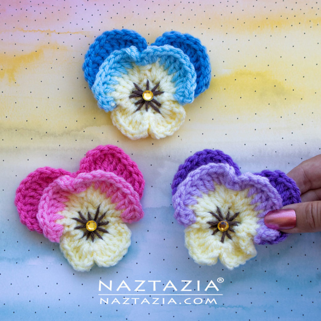 Crochet Pansy Flower