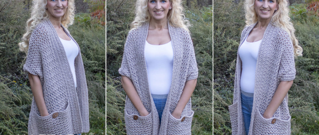 Crochet Pocket Shawl