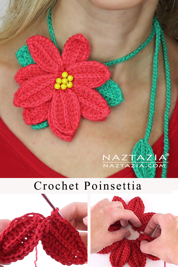 Crochet Poinsettia Christmas Flower
