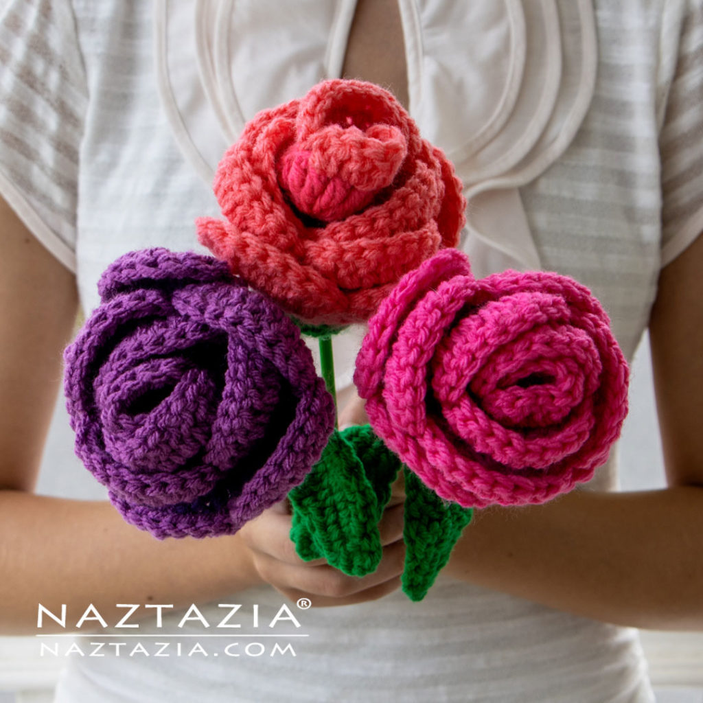 Crochet Rose Flower Bouquet